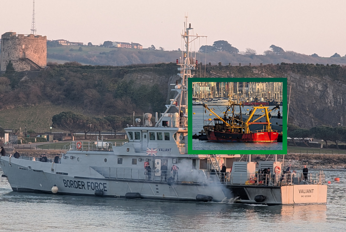 Exclusive: Border Force intercepts suspicious boat on fire off Plymouth coast
