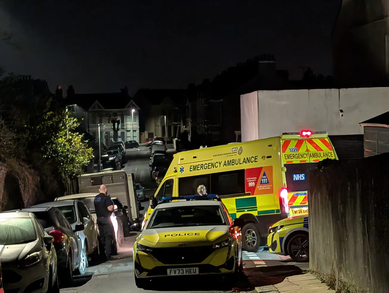 Man  hospitalised after huge emergency response in Plymouth