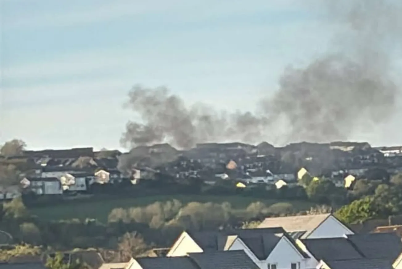 Huge fire in Plymouth was seen for miles