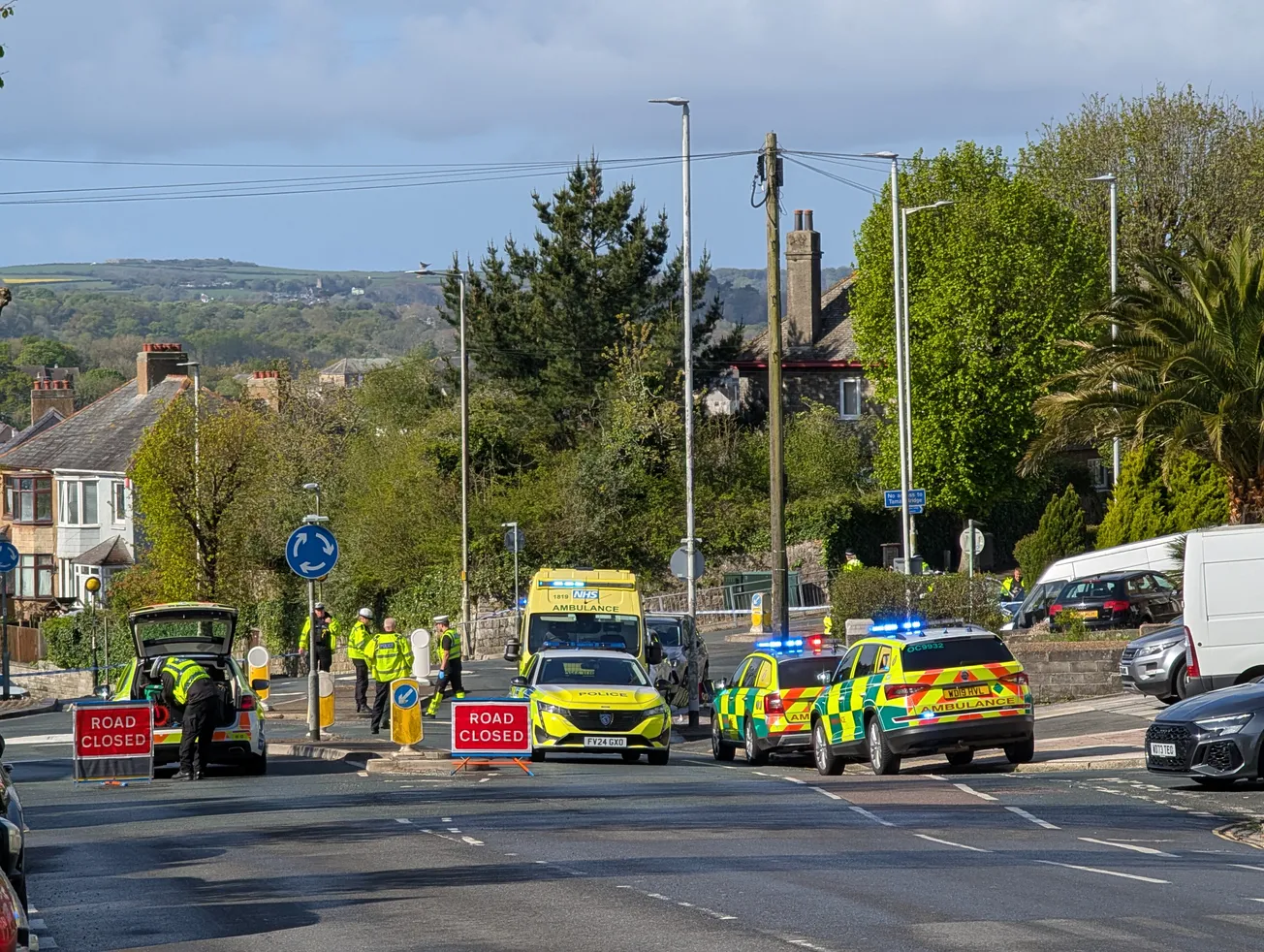 Biker fighting for his life after crashing into wall in Plymouth