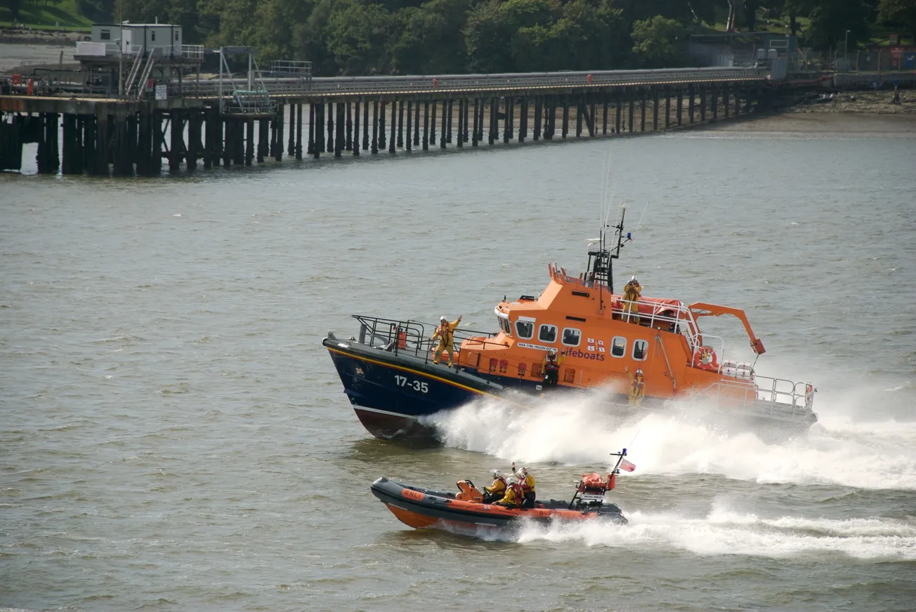 Emergency in Plymouth sound as two RNLI lifeboats scramble