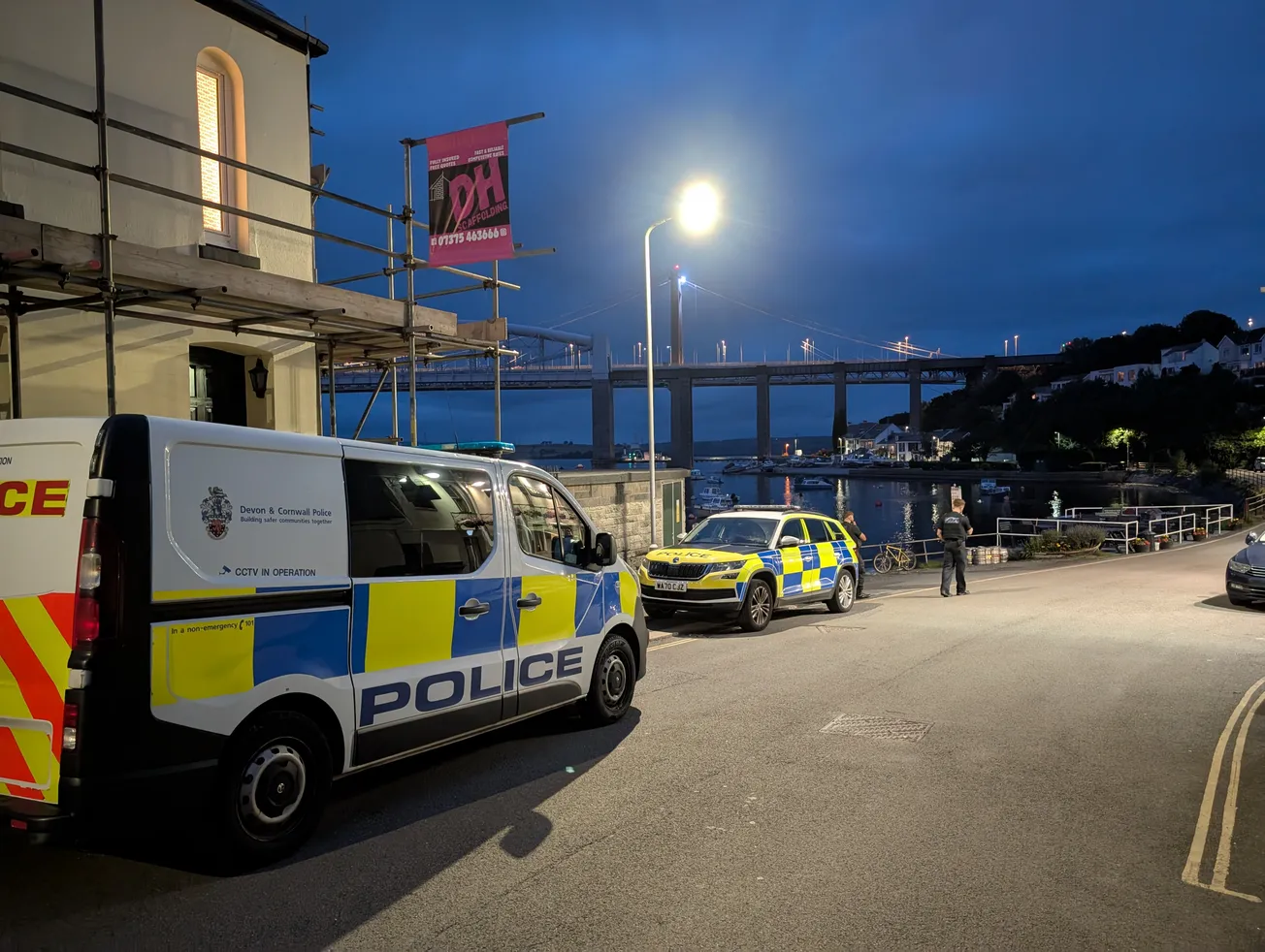 Armed police at Saltash Passage as serious incident unfolds near Ferry House Inn