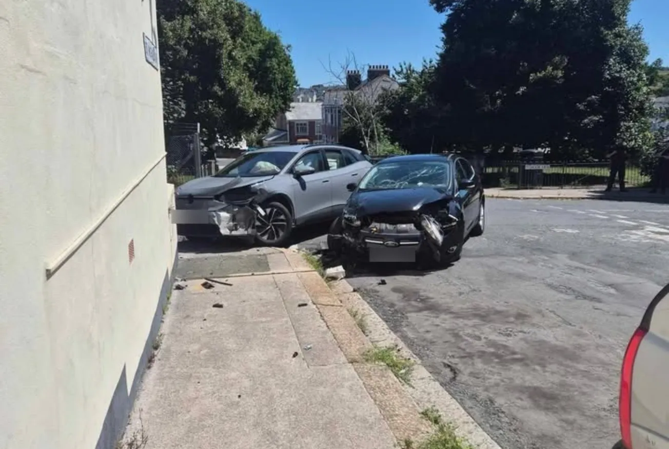 Driver reported for careless driving after Plymouth crash blocks busy road