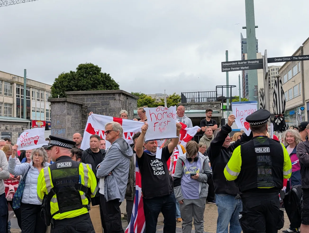 Plymouth City Council at centre of protest and counter protest over flag removal row