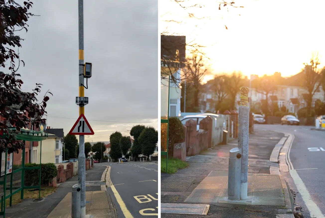 Speed camera chopped down by vandals overnight in Plymouth