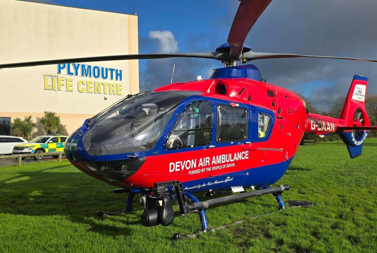Air ambulance lands after 'medical incident' at Plymouth Life Centre