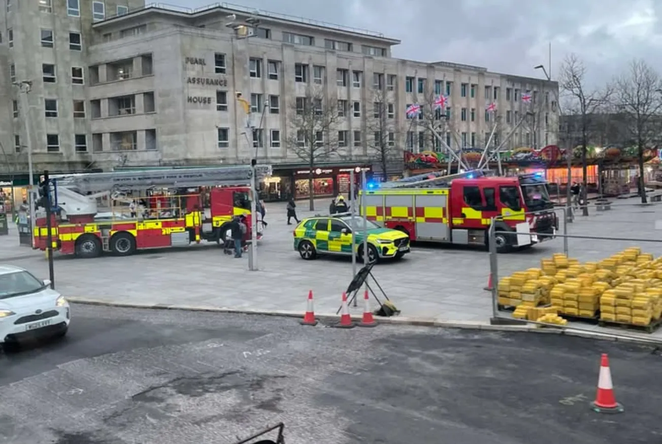 Emergency services respond to incident at abandoned Debenhams in Plymouth