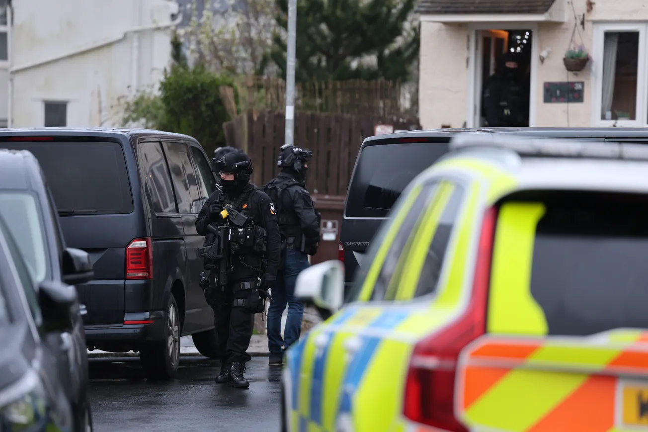 Armed police descend on Plymouth street