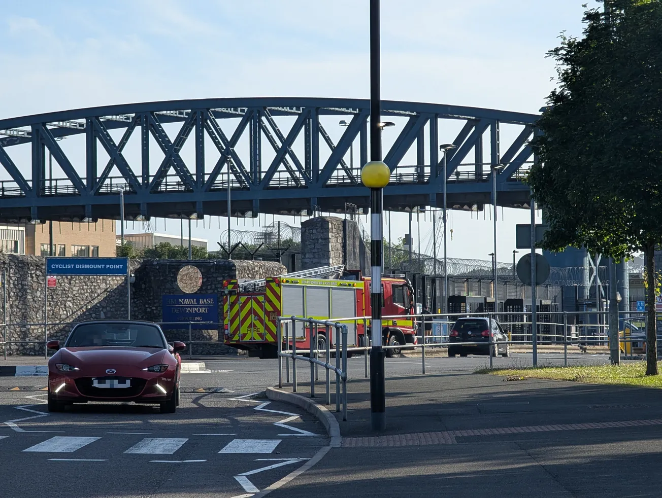 Fire crews rush to incident at Devonport Dockyard